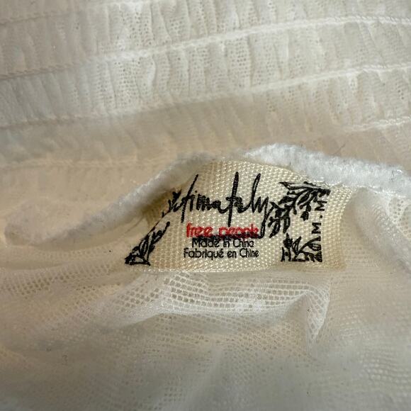 Free People maxi skirt ruffled tiered sheer flowy boho half slip frilly - Picture 8 of 10